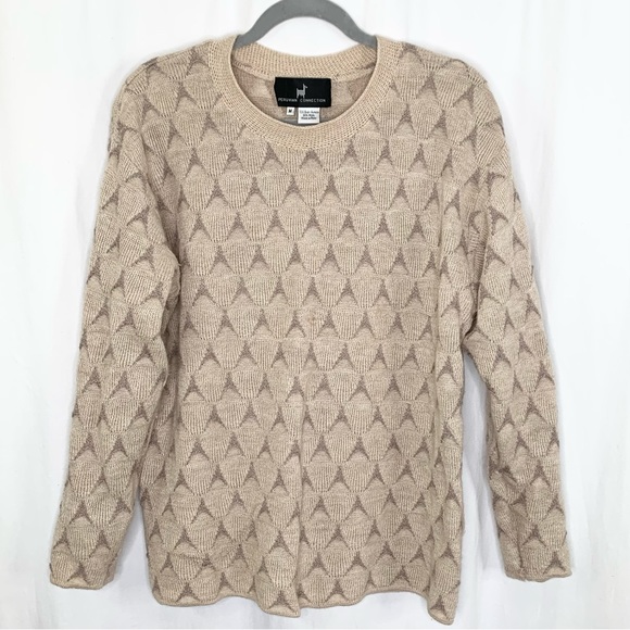 Peruvian Connection Womens Textured Baby Alpaca and Wool Sweater Size Medium - Picture 1 of 6